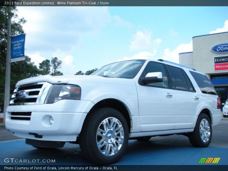 White Platinum Tri-Coat / Stone 2011 Ford Expedition Limited