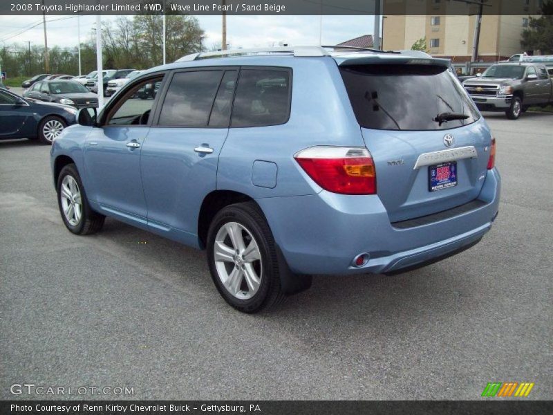 Wave Line Pearl / Sand Beige 2008 Toyota Highlander Limited 4WD