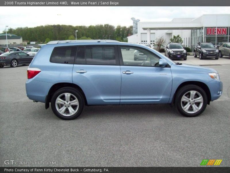 Wave Line Pearl / Sand Beige 2008 Toyota Highlander Limited 4WD