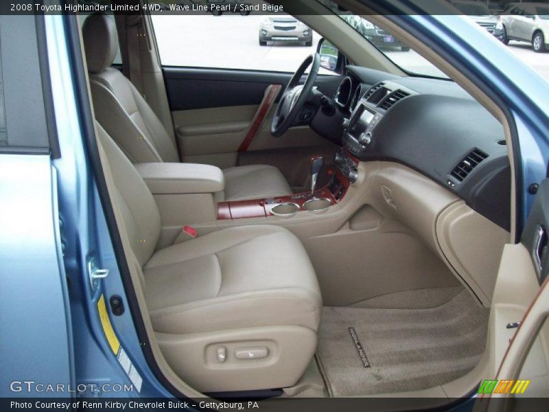 Wave Line Pearl / Sand Beige 2008 Toyota Highlander Limited 4WD