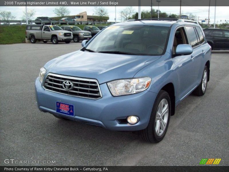 Wave Line Pearl / Sand Beige 2008 Toyota Highlander Limited 4WD