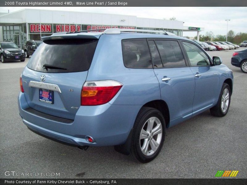 Wave Line Pearl / Sand Beige 2008 Toyota Highlander Limited 4WD