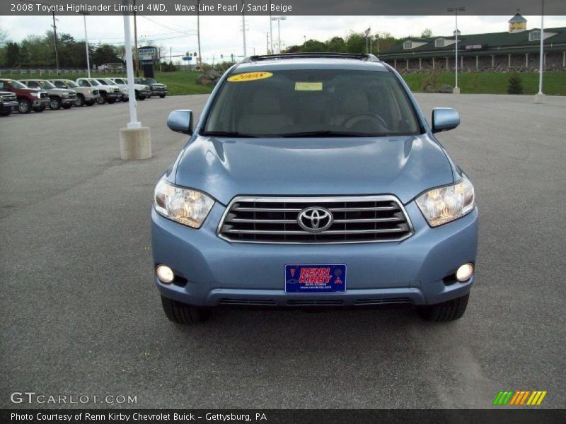 Wave Line Pearl / Sand Beige 2008 Toyota Highlander Limited 4WD