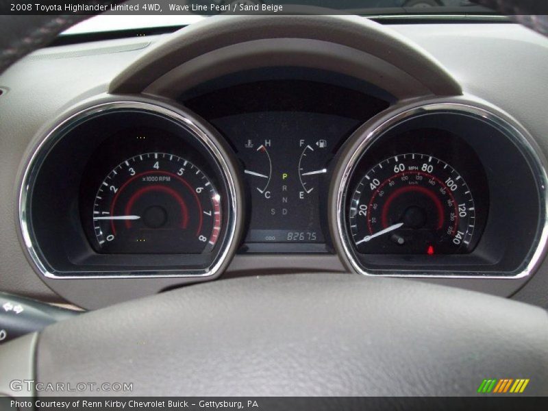 Wave Line Pearl / Sand Beige 2008 Toyota Highlander Limited 4WD