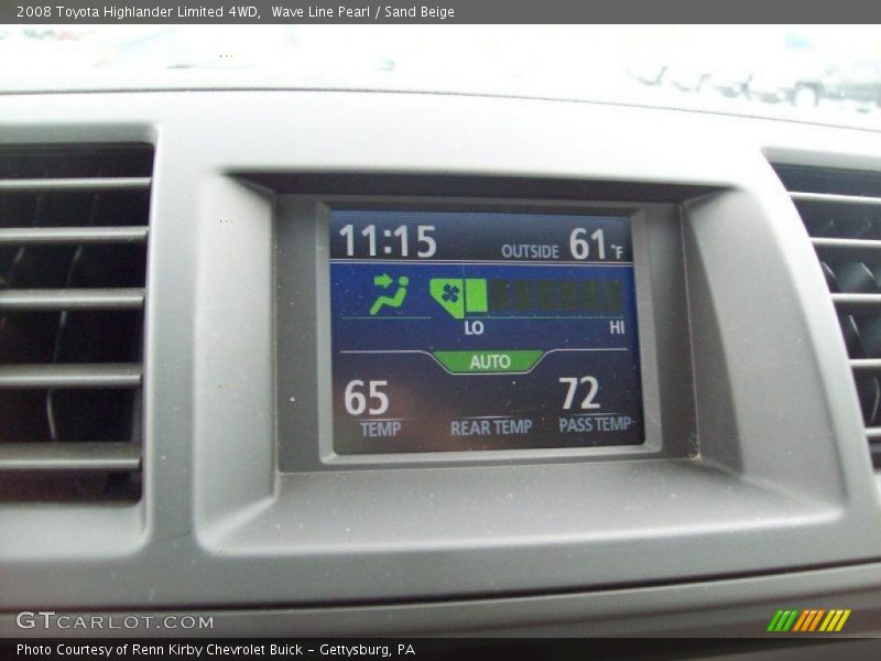 Wave Line Pearl / Sand Beige 2008 Toyota Highlander Limited 4WD