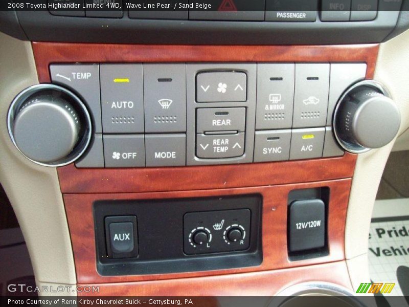 Wave Line Pearl / Sand Beige 2008 Toyota Highlander Limited 4WD