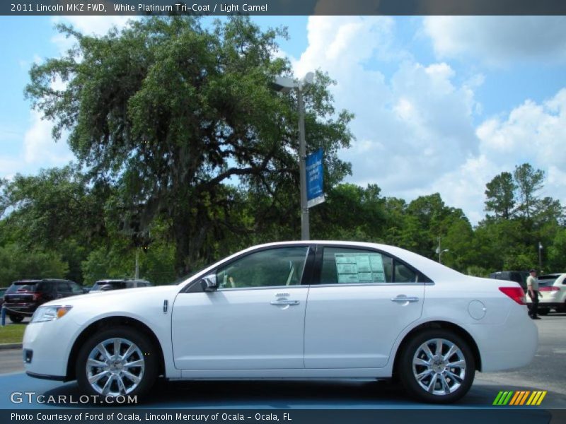 White Platinum Tri-Coat / Light Camel 2011 Lincoln MKZ FWD