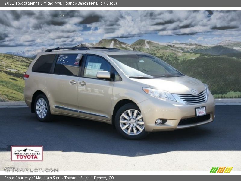Sandy Beach Metallic / Bisque 2011 Toyota Sienna Limited AWD