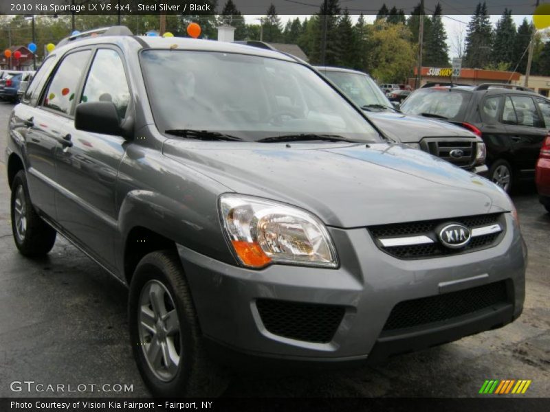 Steel Silver / Black 2010 Kia Sportage LX V6 4x4