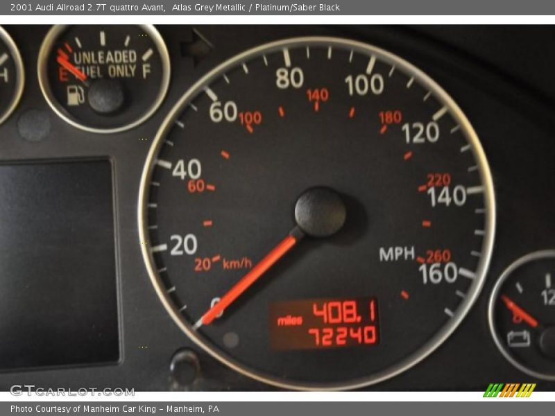 Atlas Grey Metallic / Platinum/Saber Black 2001 Audi Allroad 2.7T quattro Avant