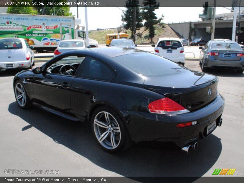 Black Sapphire Metallic / Black 2007 BMW M6 Coupe