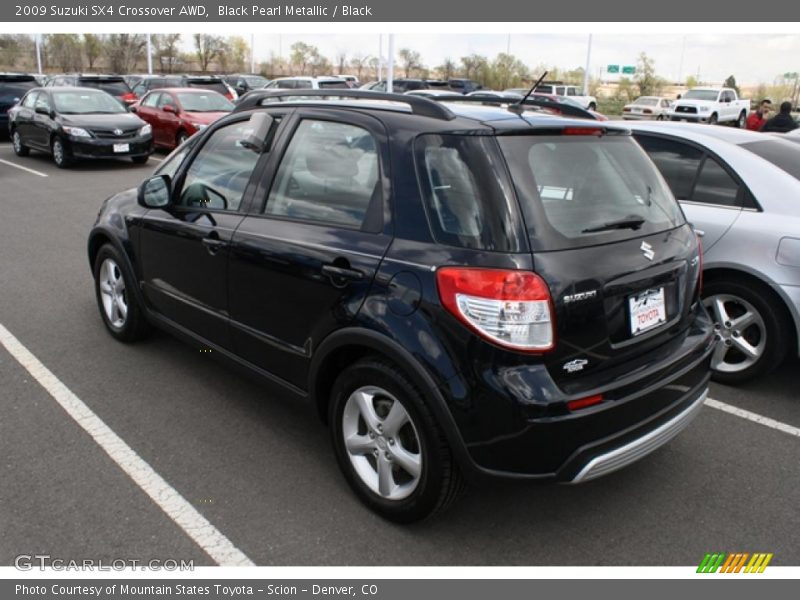 Black Pearl Metallic / Black 2009 Suzuki SX4 Crossover AWD