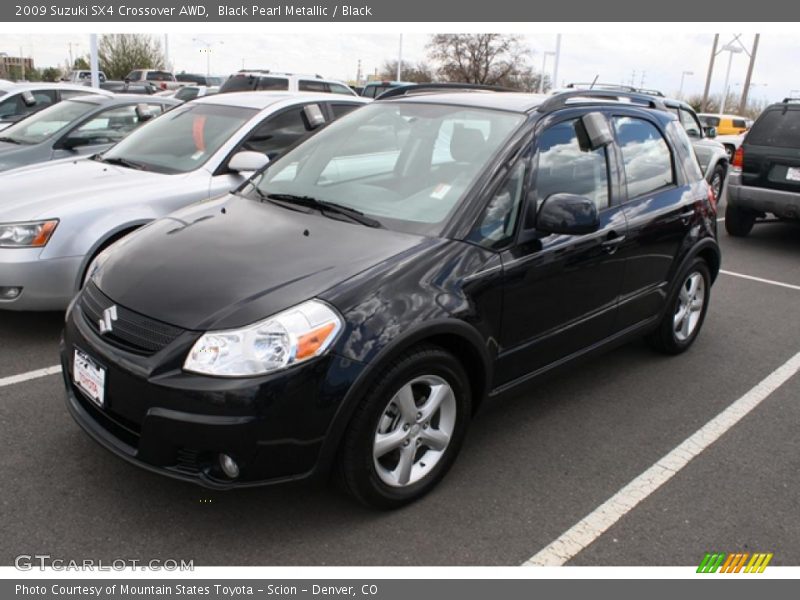 Black Pearl Metallic / Black 2009 Suzuki SX4 Crossover AWD