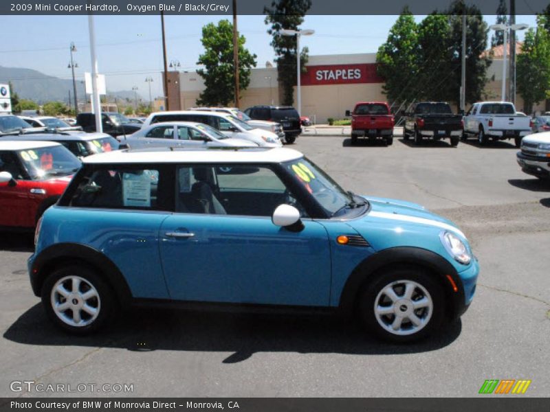 Oxygen Blue / Black/Grey 2009 Mini Cooper Hardtop