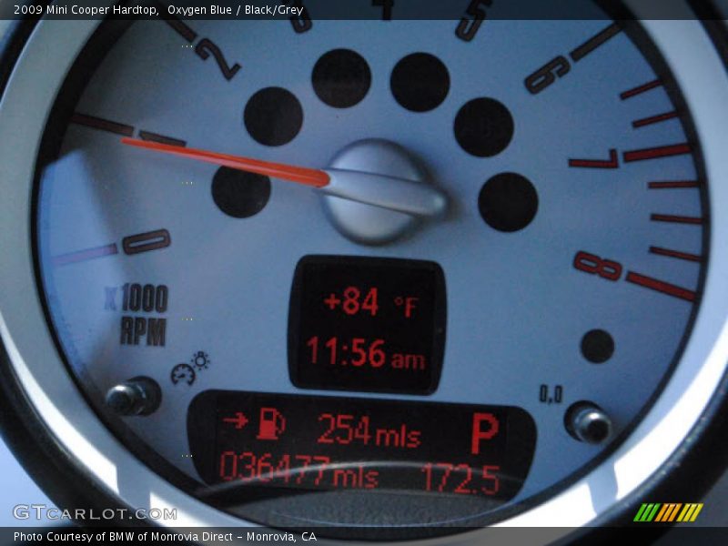 Oxygen Blue / Black/Grey 2009 Mini Cooper Hardtop