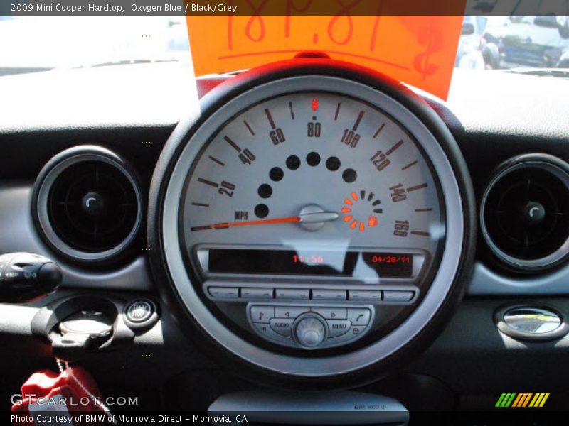 Oxygen Blue / Black/Grey 2009 Mini Cooper Hardtop