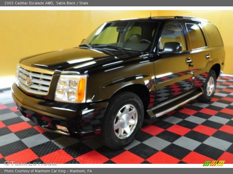 Sable Black / Shale 2003 Cadillac Escalade AWD