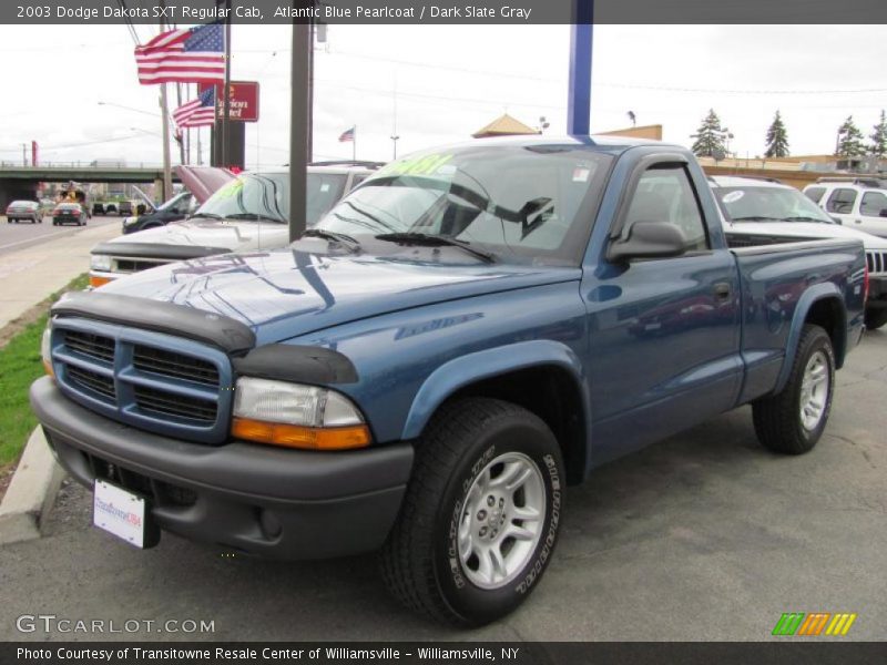 Atlantic Blue Pearlcoat / Dark Slate Gray 2003 Dodge Dakota SXT Regular Cab