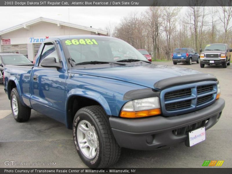 Atlantic Blue Pearlcoat / Dark Slate Gray 2003 Dodge Dakota SXT Regular Cab