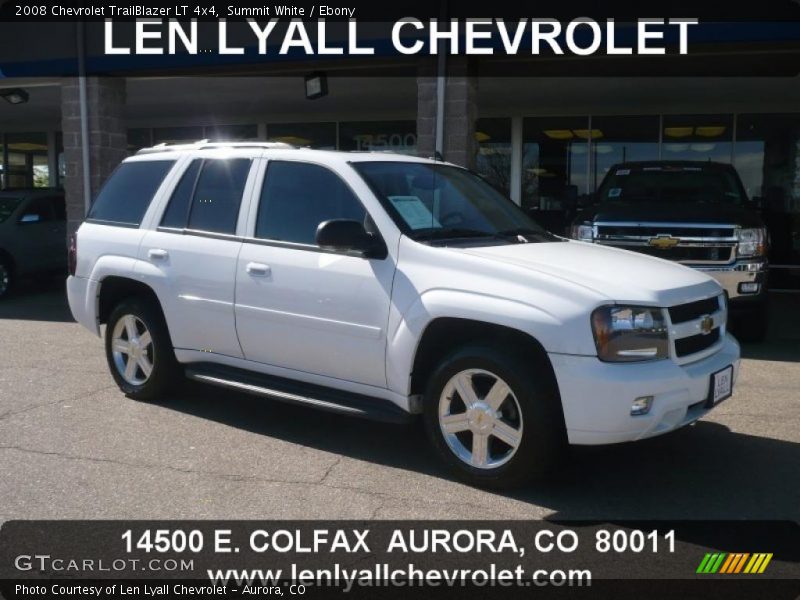 Summit White / Ebony 2008 Chevrolet TrailBlazer LT 4x4