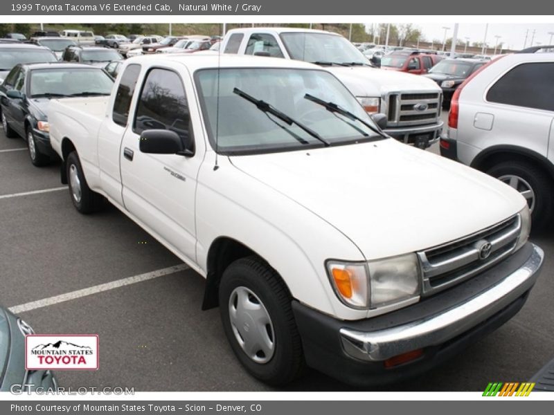 Natural White / Gray 1999 Toyota Tacoma V6 Extended Cab