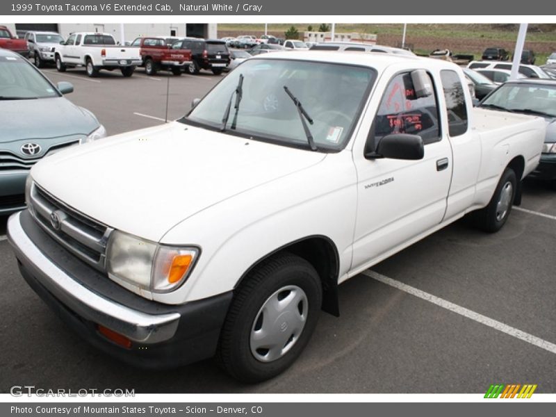 Natural White / Gray 1999 Toyota Tacoma V6 Extended Cab