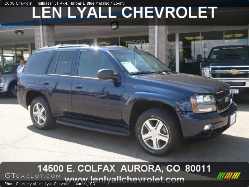 Imperial Blue Metallic / Ebony 2008 Chevrolet TrailBlazer LT 4x4