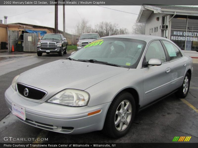 Silver Frost Metallic / Medium Graphite 2002 Mercury Sable GS Sedan