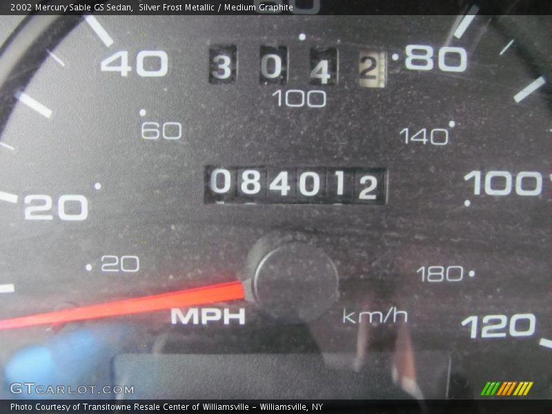 Silver Frost Metallic / Medium Graphite 2002 Mercury Sable GS Sedan