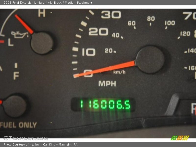 Black / Medium Parchment 2003 Ford Excursion Limited 4x4