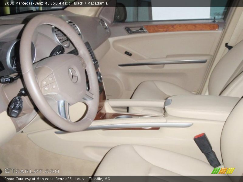 Black / Macadamia 2008 Mercedes-Benz ML 350 4Matic