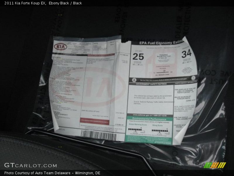  2011 Forte Koup EX Window Sticker