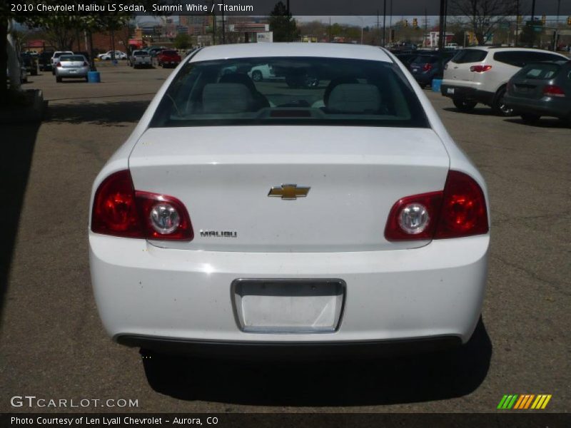 Summit White / Titanium 2010 Chevrolet Malibu LS Sedan