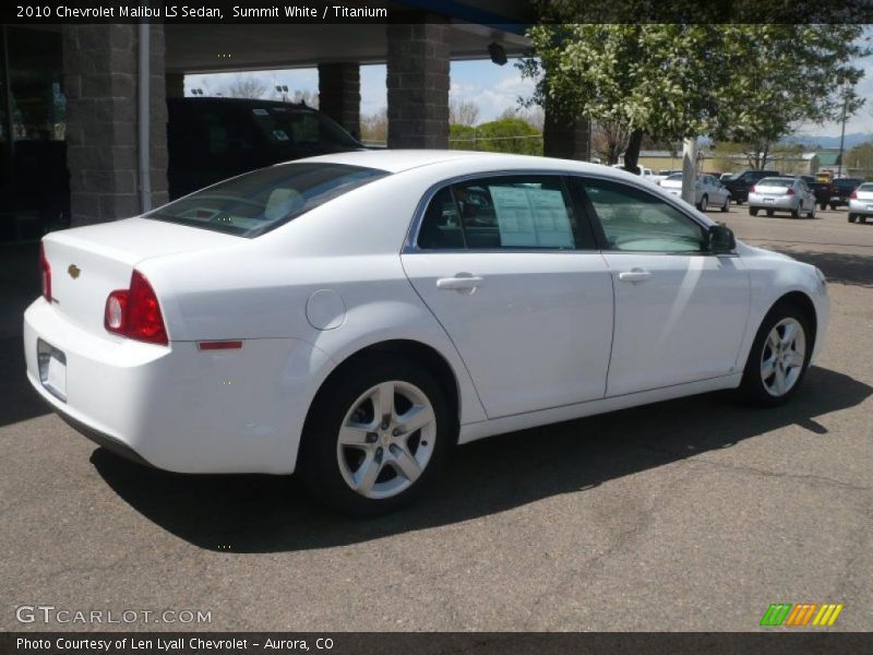 Summit White / Titanium 2010 Chevrolet Malibu LS Sedan
