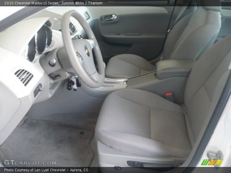 Summit White / Titanium 2010 Chevrolet Malibu LS Sedan