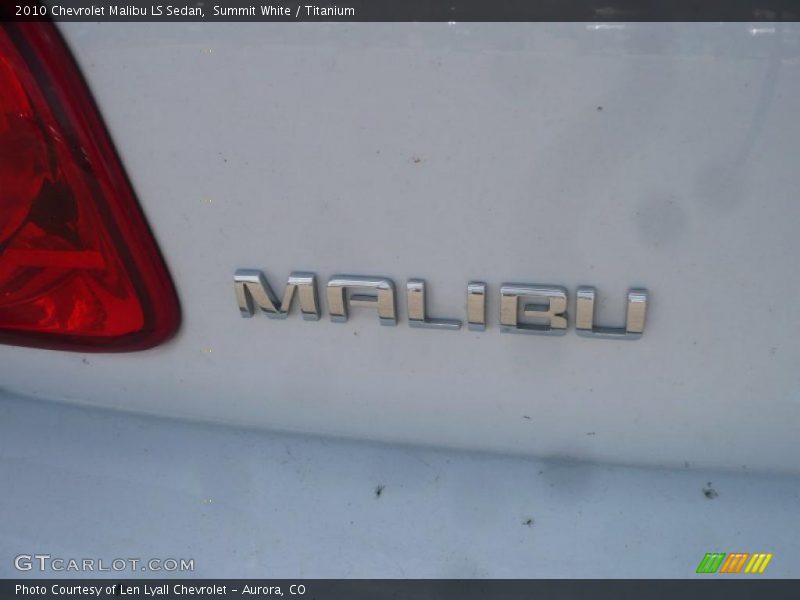 Summit White / Titanium 2010 Chevrolet Malibu LS Sedan