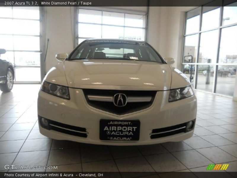 White Diamond Pearl / Taupe 2007 Acura TL 3.2