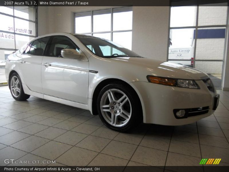 White Diamond Pearl / Taupe 2007 Acura TL 3.2