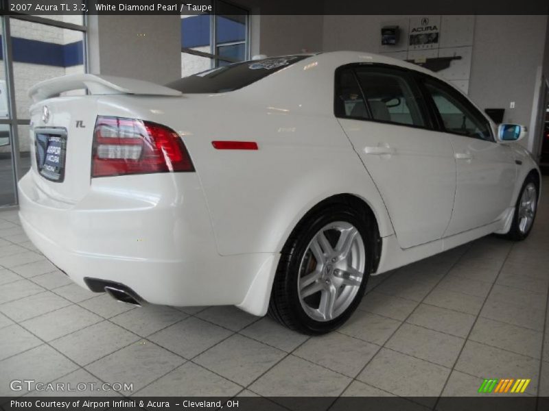 White Diamond Pearl / Taupe 2007 Acura TL 3.2