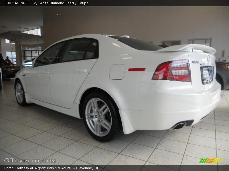 White Diamond Pearl / Taupe 2007 Acura TL 3.2