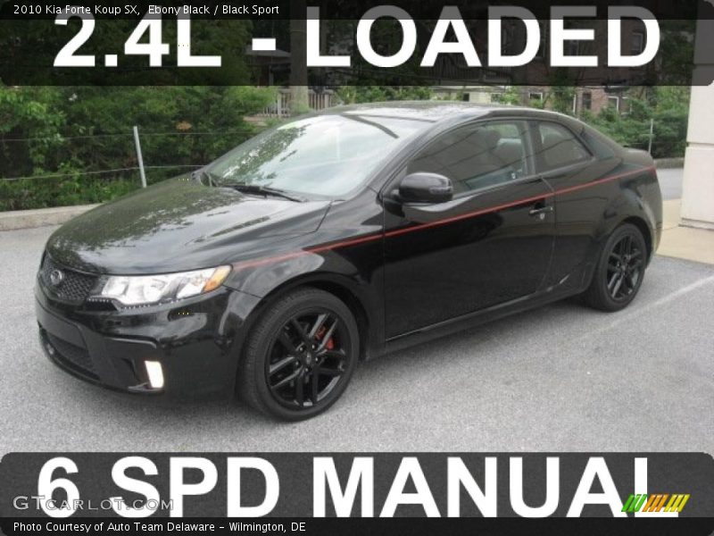 Ebony Black / Black Sport 2010 Kia Forte Koup SX