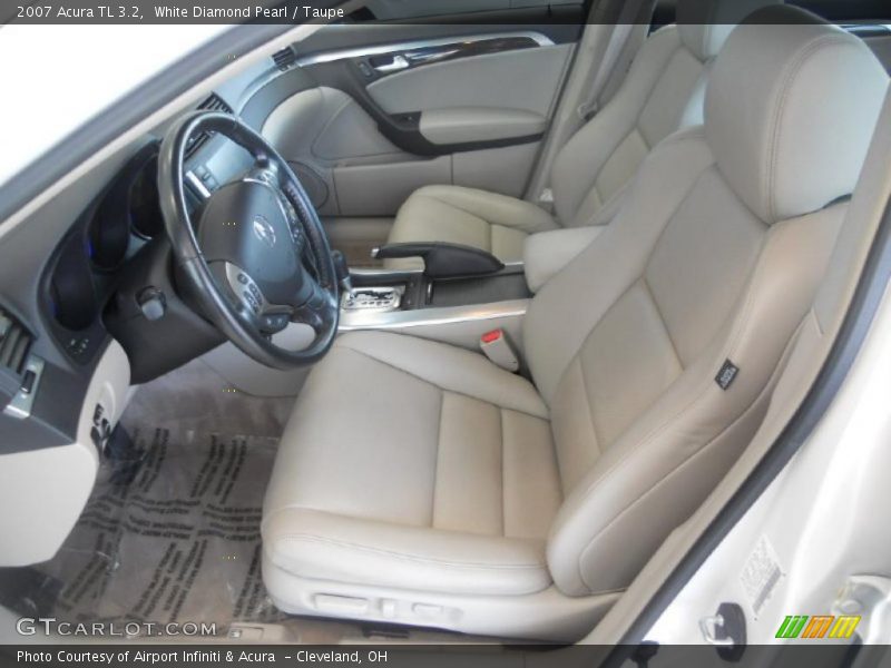White Diamond Pearl / Taupe 2007 Acura TL 3.2