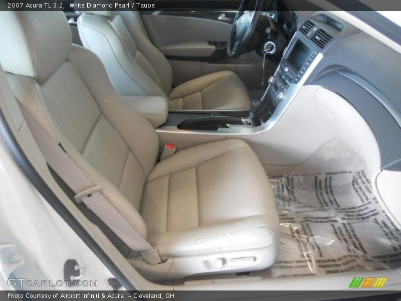 White Diamond Pearl / Taupe 2007 Acura TL 3.2