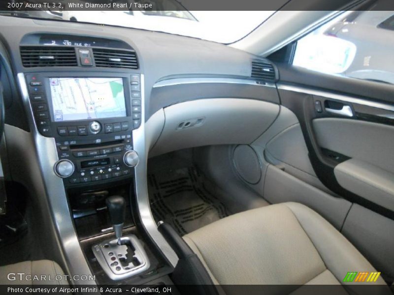 White Diamond Pearl / Taupe 2007 Acura TL 3.2