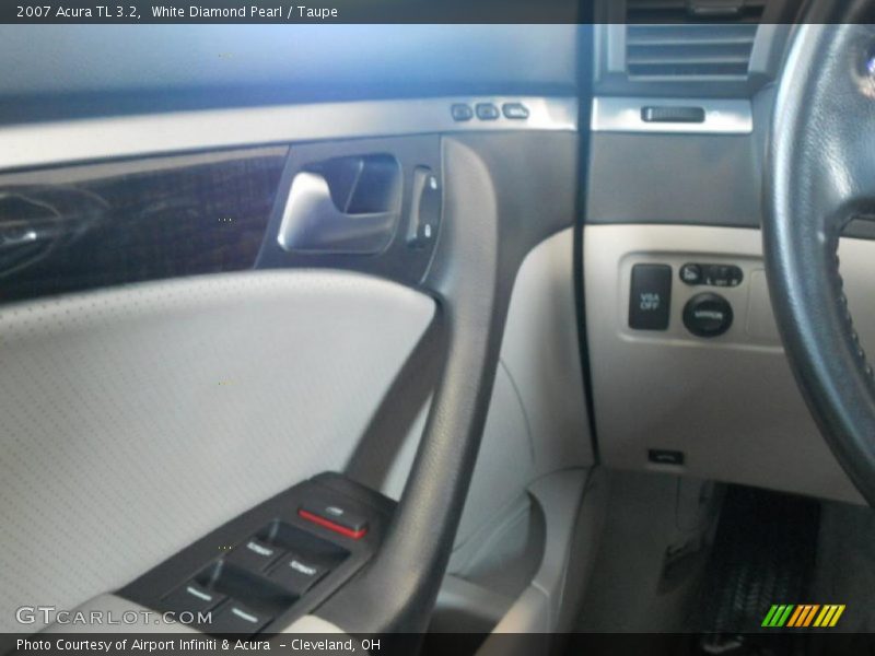 White Diamond Pearl / Taupe 2007 Acura TL 3.2