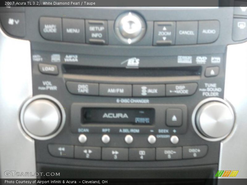 White Diamond Pearl / Taupe 2007 Acura TL 3.2