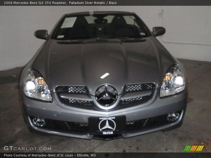 Palladium Silver Metallic / Black 2009 Mercedes-Benz SLK 350 Roadster
