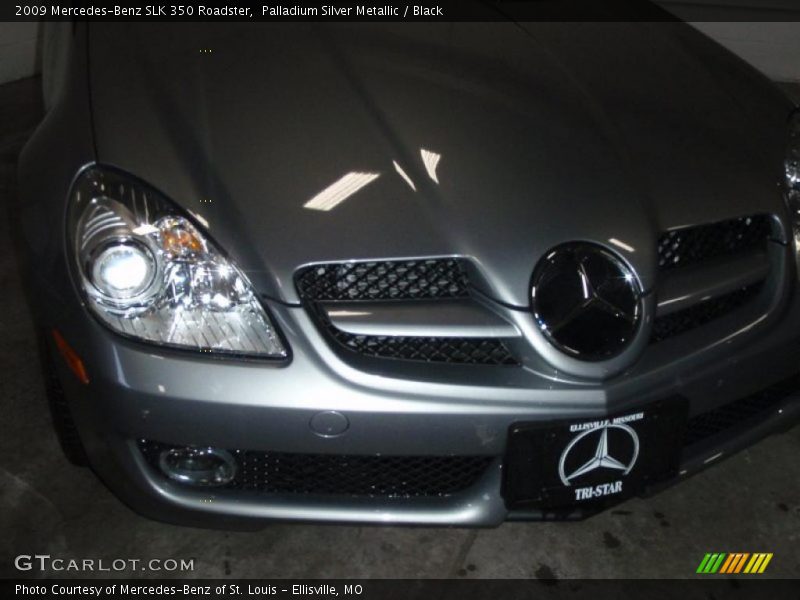 Palladium Silver Metallic / Black 2009 Mercedes-Benz SLK 350 Roadster