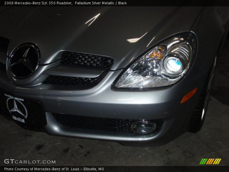 Palladium Silver Metallic / Black 2009 Mercedes-Benz SLK 350 Roadster