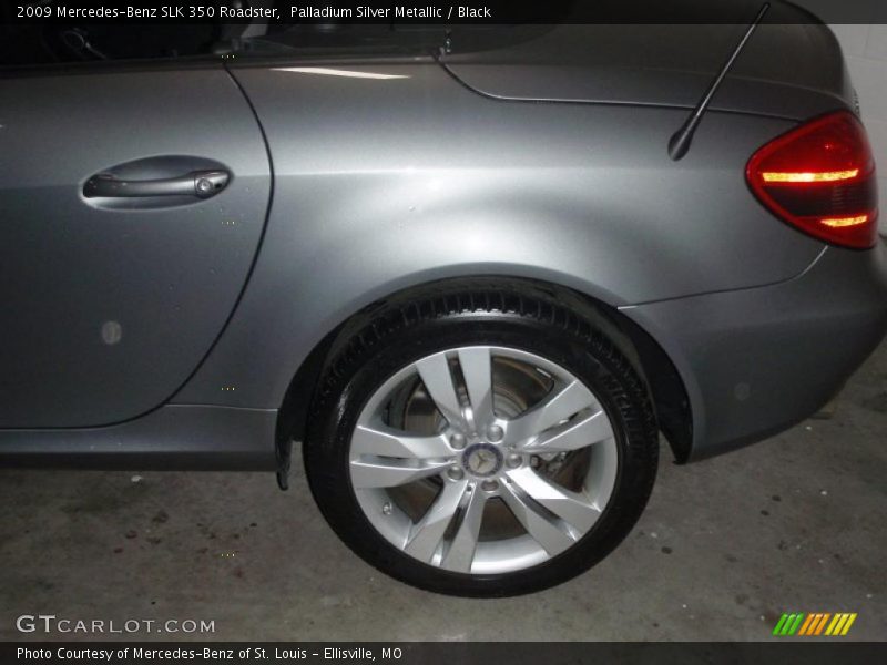 Palladium Silver Metallic / Black 2009 Mercedes-Benz SLK 350 Roadster
